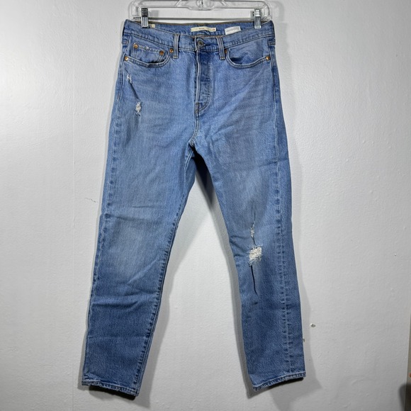 Levi's Denim - Levi's Womens Wedgie Jeans Tapered Leg Size 29/8 Medium Wash Classic High Rise